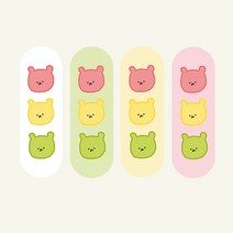 신호곰 무지개 캐릭터 모모밴드 스탠드팝 스마트톡, 화이트