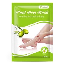 발패치 풋마스크 발 2pcs 1pair 알로에 필링 다리 용 페디큐어 용 양말 피부 수액 시트 패치 발마스크, 올리브