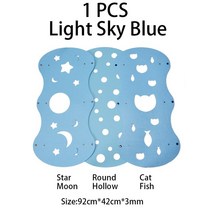 변형 가능한 접이식 튜브 하우스 DIY 인터랙티브 애완 동물 고양이 침대 매트 99 가지 모양 접합 터널 펠, 02 1PCS Star and Moon, 18 Light Sky Blue