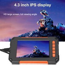 P40 산업용 내시경 카메라 8mm 단일 렌즈 검사 보어스코프 4.3 "IPS 스크린 HD 1080P IP68 LED 조명, 01 2m, 01 Soft Cable