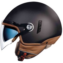 Nexx SX60 재즈 오픈형 할리데이비슨 레트로 하프페이스 헬멧 가벼운 소두핏, S(55/56), Blue