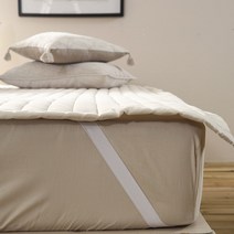 [플로라] 내추럴 순면 40수 고정밴딩 침대패드 단품 K 6colors, 내추럴그레이