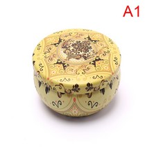우체통 우편함 포스트박스 34g 60x40mm 레트로 꽃 깡통 차 저장 상자 사탕 선물 케이스, 01 A1
