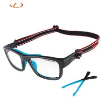 Opel L014 경량 근시 농구 안경 장착 가능 충돌 방지 농구 고글 교체 가능한 헤드 밴드 스포츠 안경, 진한 파란색