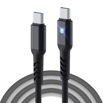 아이엠듀 C타입-C PD 타입 USB 2.0 플렉시블 고속충전 케이블 100W 5A, 블랙, 50cm, 1개