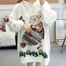 롱원피스 마담 홈웨어 박시한 스타일 루즈핏 티셔츠 롱후드티 _ 2501209EA