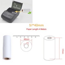 카드단말기용지 모바일 POS 58mm 감열식 프린터 용 57x40mm 영수증 용지 롤, 한개옵션0