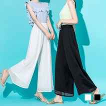 비틀버드 설아 쉬폰 밴딩 통바지 SD 230309