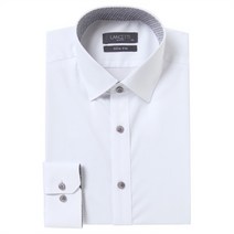 란체티 란체티 NC14 긴소매 무지 카라배색스판셔츠 LVS4414 WH 슬림핏 (9686137)