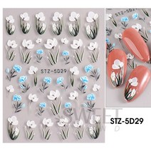 1 pc 디자인 손톱 장식 네일 접착제 손톱 장식 슬라이더 접착제 네일 데칼 SASW5D, STZ5D29