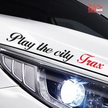 트랙스 흘림체 슬로건 로고 데칼스티커 차량용 SUV, 화이트, 소형
