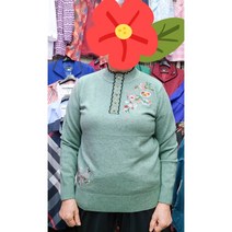 꽃보다할머니 엄마 봄가을겨울 니트 라운드 티셔츠 옷 60대70대80대 선물 요양원