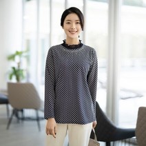 모슬린 엄마옷 플리츠 반폴라 긴팔 티셔츠 ETP302017 마담 미시옷 중년여성의류 빅사이즈 50대 60대여성옷