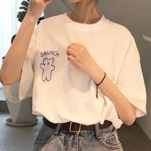 귀여운 캐릭터 박스티 여자 학생 10대 유니크 반팔티