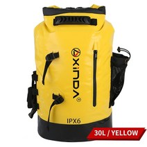 xinda 야외 산 스트림 가방 휴대용 접는 방수 배낭 동굴 탐험 canyoning 암벽 등반 구조 보트 캠핑, 30리터 옐로우
