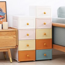 행운스타 혼합색 플라스틱 정리장 옷장 서랍장 CG116, 7층, 혼합색 26cm