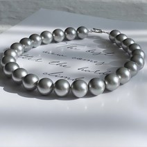 왕진주 실버그레이 14mm 목걸이 Princess Silver Grey Pearl 14mm Necklace