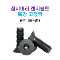 특강 고장력 접시머리 렌지볼트 M2~M12 너트 와셔, M10x30mm, M10, 1개