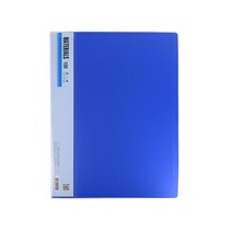 플러스샵 3공 사다리 PP 클리어화일 A4 2색상 60매 80매 100매, 100매 파랑 10개