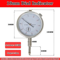 디지털 압력계 다이얼 테스트 장비 교정을위한 미니 10mm 표시기 마그네틱 스탠드베이스, 10mm 다이얼 표시기