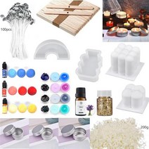 불교용품 밀납초 밀납초양초 양초 만들기 키트 콩 왁스 아로마 테라피 세트 DIY 용품 공예 밀랍 수제, 촛불 세트 04, 04 Candle Set 04