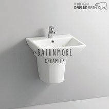 CL-336/CL336/세면기/세면대/언더볼/탑볼형/평면붙임형/대림바스/대림세면기/원홀/쓰리홀/부속일체/부속포함, 수동, S자트랩 (바닥배수), 반다리(+35000)