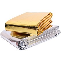 야외 구명 담요 야외 구급 담요 보온 담요 구생 가방 자외선 차단 담요 생존 응급 구명 장비, 골드