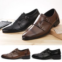 브로그맨 남자구두 더블몽크 정장 수제 발편한 빅사이즈 3.5cm