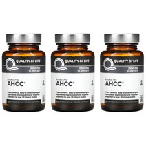 [3개] 키노코 프로 AHCC 300mg 60캡슐 담자균 표고버섯균사체 알파사이클로 덱스트린 타피오카 퀄리티오브라이프