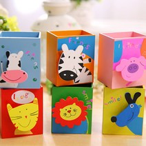 귀여운 캐릭터 연필꽂이 문구정리 어린이집 유치원 초등생 아이방 인테리어소품