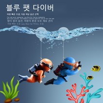 수조 조경 장식품 장식품 물생활 어항 귀여운, 프로토타입푸른뚱뚱한남자+붉은오공