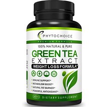 단기다이어트 PHYTOCHOICE EGCG 함유 녹차 추출물-천연 지방 버너 식욕 억제제 체중 감소 보조제-여성과 남성이 빠르게 뱃살을 태우고 체중을 줄이는 최고의 천연 다이어트, [02] 2병