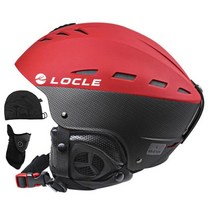 스키 장 스노우 보드 헬멧 locle 겨울 스포츠 ce 인증 소재 abs eps, S52-55cm, 빨간색