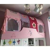 2층침대 난방텐트 벙커침대 텐트 이케아 여자 아이방 꾸미기 캐릭터 텐트 헬로키티, L