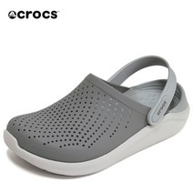 크록스 라이트라이드 클로그 남자 샌들 슬리퍼 스모크화이트 204592-06J