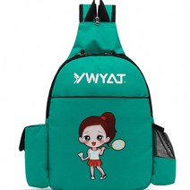 2개 남녀공용 대용량 훈련 한쪽 어깨 공가방 운반 배드민턴가방, T16-M74-그린색 배드민턴 계집아이