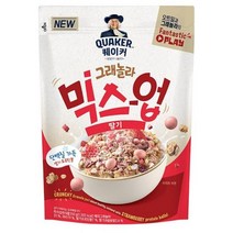 롯데제과 퀘이커 그래놀라 믹스업 딸기 350g, 3개