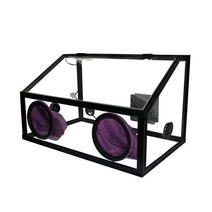 아크릴박스 연마박스 DIY 프라모델 도색 분진박스, 하단+팬일체형가방이포함된탈착식더스트박스