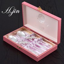H.jin 쌍학 은수저세트 플러스 (3만원대 선물) 단체 행사 기념품 답례품 숟가락 젓가락 수저받침 추천