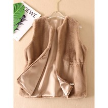 착한플리츠진주 페이크퍼 베스트