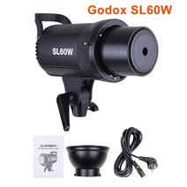 카메라조명 사진 휴대용 조명 비디오라이트 촬영용 셀카 Godox sl60w led sl-60w 5600k 화이트 버전 연속 bowens 마운트 스튜디오 녹화, 고독스 sl60w