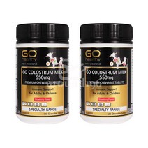 Go Healthy Go Colostrum Milk Chewable 고헬씨 초유 콜로스트럼 밀크 550mg 츄어블 120정 2팩, 1개, 1