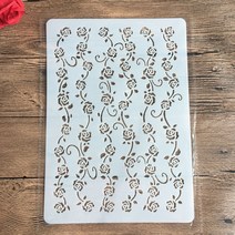 스텐실 도안 포도 나무 꽃 A4 29x21cm DIY 벽화 스크랩북 색칠 엠보싱 앨범 장식 종이 카드 템플릿