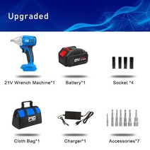 임팩 라쳇 드릴 전동 렌치 PROSTORMER 21V 전기 브러시리스 임팩트 350NM 스크루 드라이버 소켓 4000mAh 리튬 배터리 핸드 공구, CHINA, EU, PTET012AS2