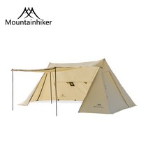 텐트 Mountainhiker 블랙 폴리에스터 럭셔리 텐트 자가 운전 텐트 야외 피크닉 황야 캠핑 쉼터 텐트 58 인용, 4. Beige 3.5M