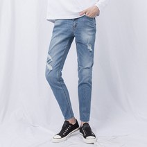 제이에이치스타일 트러블 디스 워싱 스판 청바지