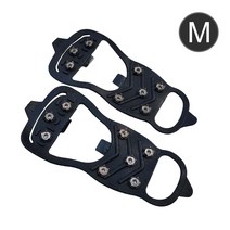 1 쌍 8-치아 미끄럼 방지 아이스 그리퍼 스파이크 겨울 등반 스노우 그립 클리트 오버 슈즈 커버 크램폰 드롭쉽, [02] 01