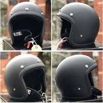 TT & CO 500TX 일본 오토바이 헬멧 3 4 오픈 페이스 유리 섬유 경량 카페 레이서 여름 타기 모토 카스코, 1개, 03 Matte black