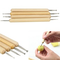 도예도구 도자기재료 도예재료볼스타일러스 폴리머 클레이 도자기 조각 모델링 완벽한 팩 수제 도구 세트, 한개옵션0