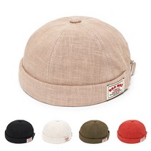 BRO MAC 브로맥 린넨 와치캡 챙없는모자 레옹모자 남녀공용 린넨 와치캡 봄 여름 가을 커플모자
